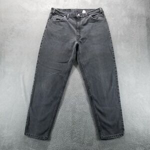 VTG Levis 550 Jeans Mens 38x32 Gray‎ Straight Orange Tab 90s Made in USA Denim